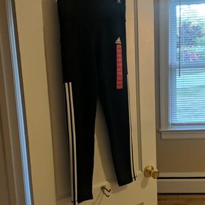 Adidas lounger, white stripes, pocket on right